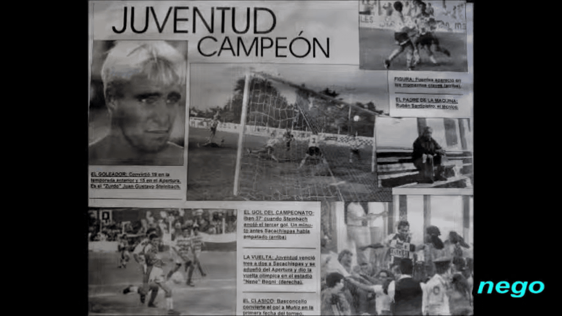 Recorte de archivo vinculado al bicampeonato 1997–1998 de Juventud Unida