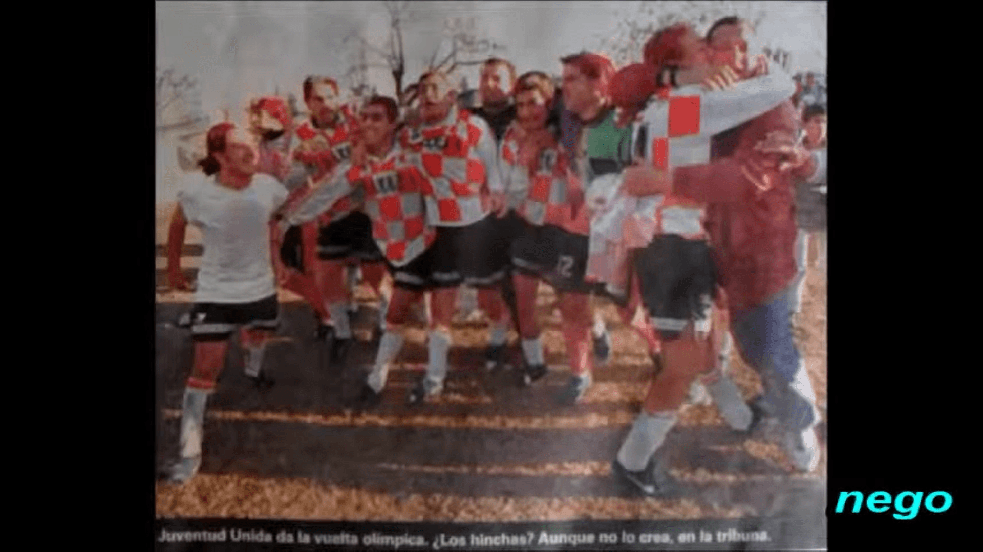Documento de prensa vinculado al bicampeonato 1997–1998 de Juventud Unida
