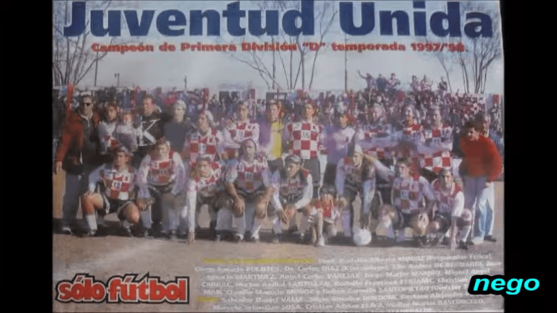 Recorte histórico relacionado con el bicampeonato 1997–1998 de Juventud Unida